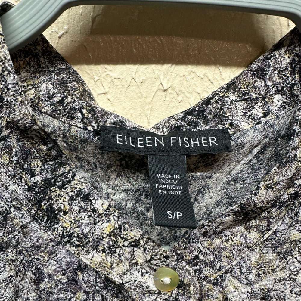 Eileen Fisher 100% Silk Tunic Dress Size‎ Small Button Front - Picture 6 of 6